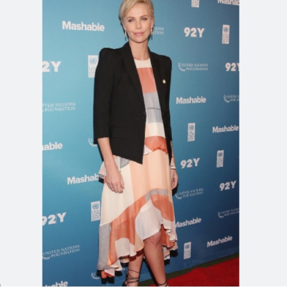New Zimmermann cardiad silk color block dress